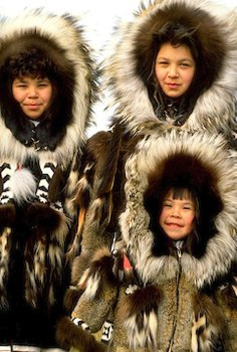Three Alaska Native Girls in traditional parkas | PA TIMES Online